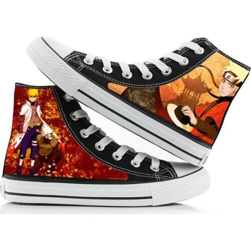 Cosplaydiy Anime Naruto Sasuke Cosplay Shoes Canvas Viking Cosplay Shoes Plimsolls Sneakers Boots Black for Men and Women