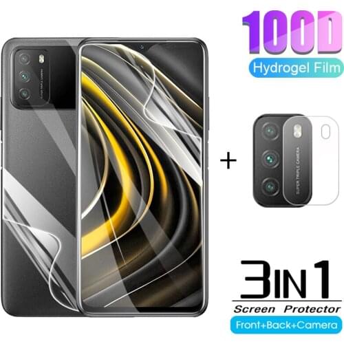 Front back hydrogel film for Xiaomi poco M3 screen protectors for pocophone m3 xiami xaomi xiomi pocoM3 poco M 3 camera glass