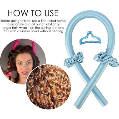 Heatless hair roller Curling Rod Headband Lazy Curler Silk Ribbon Heatless Hair Curling Girls Hair Care & Styling Freeshipping