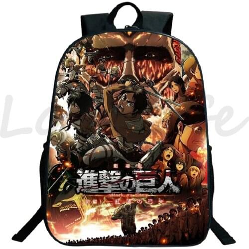 Anime Attack on Titan Backpack Daily Mochila boys girls School Bag Cool Bookbag For Student Laptop Rucksack Teenager Travel Bags