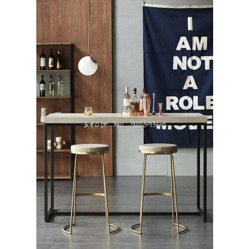 Nordic Iron Bar Chair Bar Chair Creative Family Bar Stool Bar Stool High Footed Stool Coffee Shop Leisure Bar Stool