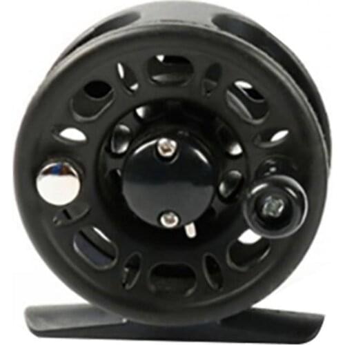 ST40/ST50/ST60 Ice Fishing Reel Front Fly Reel Simple Durable Plastic Right/Left Hand Round Fishing Reel Raft Fishing Wheel