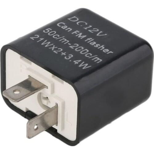 12V LED Flasher Universal Adjustable Motorcycle LED Lights Turn Signal Indicator Flash Relay Frequency Square Flashing Lamps