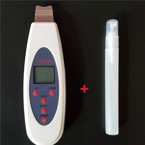 Ultrasonic Skin Scrubber Ultrasound Facial Skin Cleaner 4 Modes Ultrasonic Face Skin Peeling Massager Scrubber+Free Spray bottle