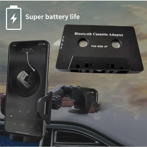 Universal Cassette Aux Stereo Music Adapter Car Tape Audio Bluetooth 5.0 MP3 Player Converter 3.5mm Jack Plug with Microphone