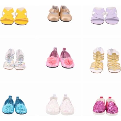 Doll shoes, crystal shoes, for 18-inch American doll accessories and 18-inch American girl dolls, are the best gifts for kids