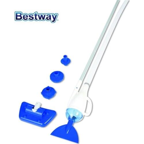 58212 Bestway Pool Inner Wall Vaccum With 4-Section 190cm/74.6" Al Pole,3 Adapters,2 Nozzles,6m Vacuum Hose For Pool Up To 4.57m