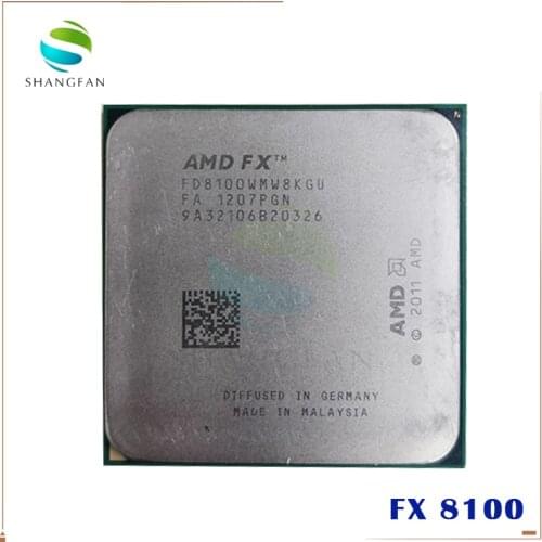 AMD FX-Series FX-8100 FX 8100 2.8 GHz Eight-Core CPU Processor FX8100 FD8100WMW8KGU Socket AM3