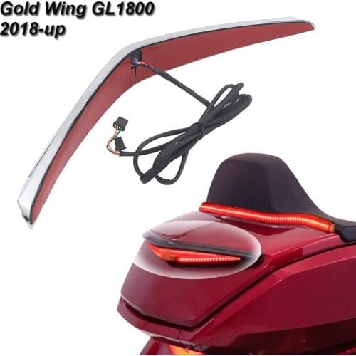 Motorcycle Rear Trunk Luggage LED Steering Light in Black Or Chrome For Honda Gold Wing GL 1800 2018 -UP GL1800 LED Brake Lights