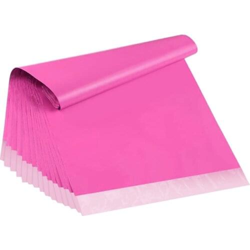 100pcs 3 Size Pink Shipping Mailer for Online Shopping Packaging Bags 12x21cm 13x24cm 15x28cm Waterproof Shipping Mailing Bags