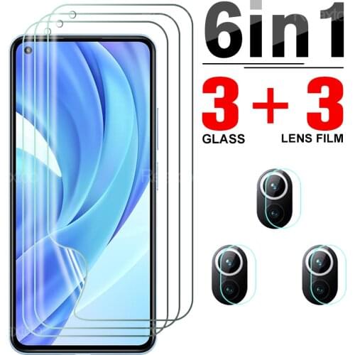 6 In 1 Full Cover Soft Hydrogel Film For Xiaomi Mi 11 Lite 4G Or 5G Screen Protector Camera Lens Film Not Glass For Mi11 6.55"