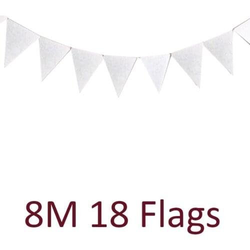 8M 18 Flags pure flags Bee Day Childrens Party Birthday Happy Flags kids Day Family Flags Hanging Carnival Decoration Supplies