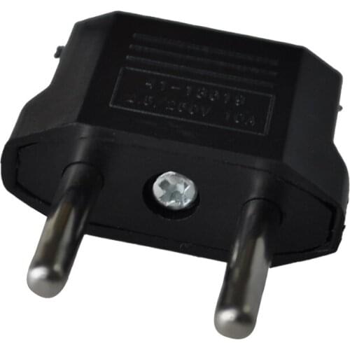 Black American To European Plug Adapter