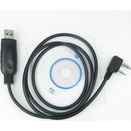 Elistooop USB Programming Cable/Cord CD Driver For Baofeng UV-5R 888S UV-5RE UV-82 UV-F8+ UV-3R Plus Walkie Talkie Two Way Radio