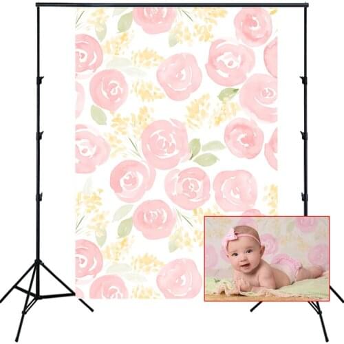 HUAYI Photography Backdrop Watercolor Flowers Photo Booth Background Customize Newborns Child Birthday Studio Backdrop XT-4326