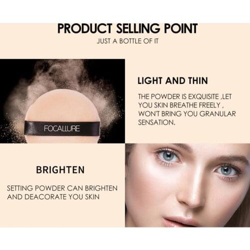 FOCALLURE Oil Control Loose Powder Setting Makeup Concealer Waterproof Cosmetic