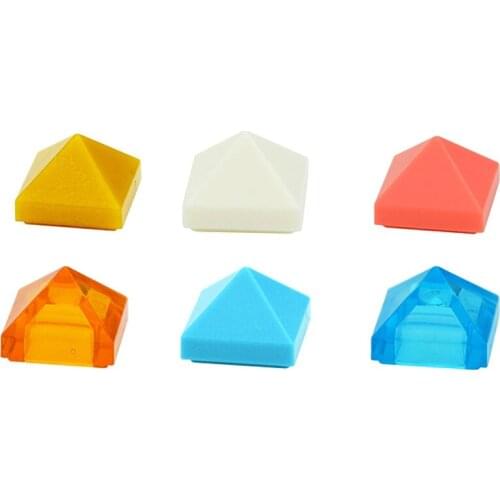 Building Blocks DIY Accessories Slope 45 1x1 Quadruple Convex Pyramid Technical Parts 22388 Educational Bricks For Children