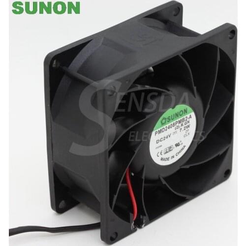 For Sunon PMD2408PMB2-A DC 24v 7.2w cpu cooler heatsink axial Cooling Fans 8038 80x80x38mm 8cm 80mm