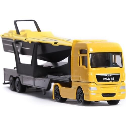 1/64 Majorette Alloy Car Simulation German Mann TGA Yacht Transporter Toy Male