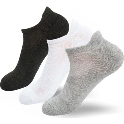 High Quality 6Pairs Brand Mens Sports Socks Cotton Basketball Solid Color Boat Socks Shallow Mouth Male Women Sports Socks