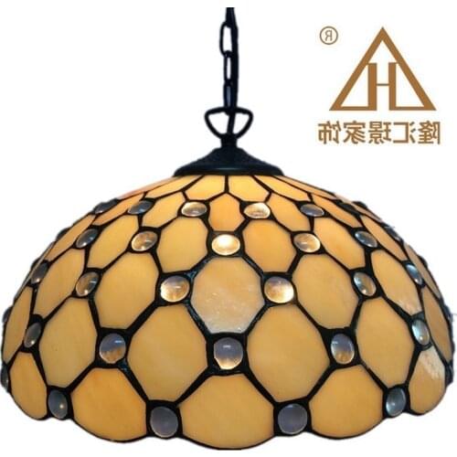 Tiffany Dragonfly Lamp Glass Shade Pendant Light Bohemian Single Pendant Hanging Light Foam Packing For Hallway Corridor Kitchen