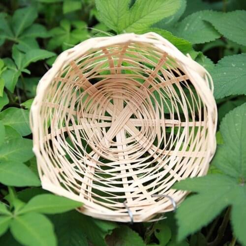 Natural Bamboo Bird Nest Birdhouses, Perfect for Feeding or Breeding, Garden Nature Art Craft Wedding Home Decoration