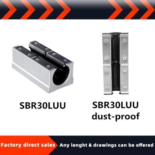 Hot sale high quality straight open box type dustproof extended slider SBR30LUU