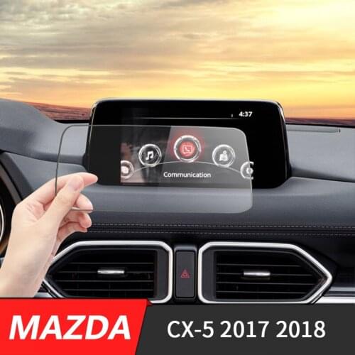 221-204x97mm Car LCD Screen Sticker GPS Navigation Screen Tempered glass Trapezoidal Protective Film For Mazda CX-5 2017 2018