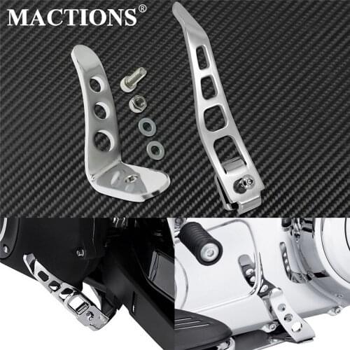 Motorcyle Stand Extension Kit Chrome Kickstands Foot Pedal For Harley Touring Road Electra Glide FLHR 91-20 Dyna Street Bob FXDB