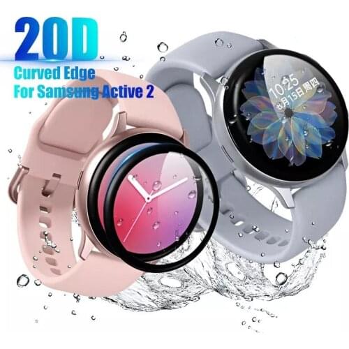 20D Soft Screen Protectors for Samsung Galaxy Watch Active 2 40mm 44mm Full Coverage Protective Film Waterproof Film Accessories