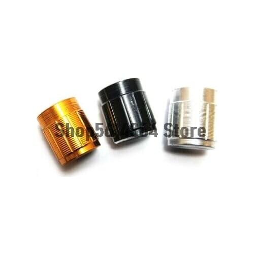 2/5/10Pcs 15x17mm Aluminum Volume Control Rotary Knobs Cap Silver Gold Balck Pointer For 6mm Knurl Round Shaft Dia Potentiometer