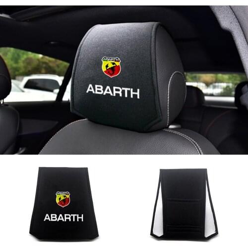 2PC Car Headrest Protector Cover Interior Car Storage Bag For Abarth 500 Stilo Ducato Palio Bravo Doblo Car Accessories Interior