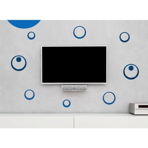 24PCS 3D Mirror Acrylic Wall Sticker Creative Circle Ring Bedroom Decors for Family Decoration Adhesive Home Decal A1