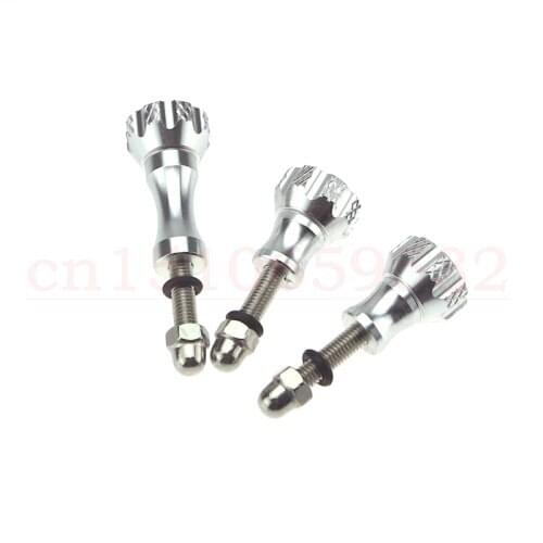 3PCS/lot Sliver aluminum Colorful Thumb Knob Bolt Nut Screw For GoPro Hero 1 2 3 PLUS 3+ 4 5 SJ4000/SJ4000 GoPro