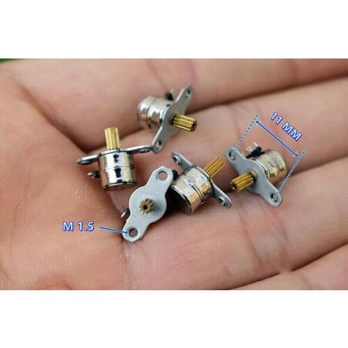5pcs mini 6.5mm stepper motor 2-phase 4-wire stepping motor W/ metal gear for digital camera