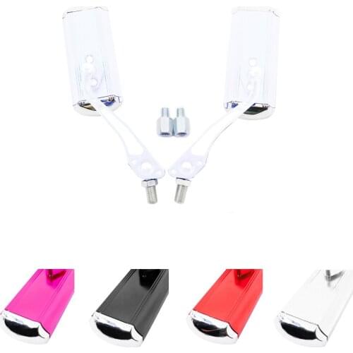 8mm 10mm Black Rectangle Motorcycle Rear View Mirrors For Honda Ruckus 50 NPS50