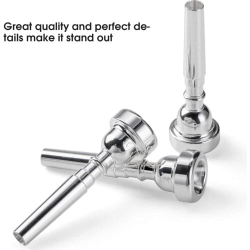 Aisiweier 3C 5C 7C Trumpet Mouthpiece Silver Plated Trumpet Accessories Free Shipping
