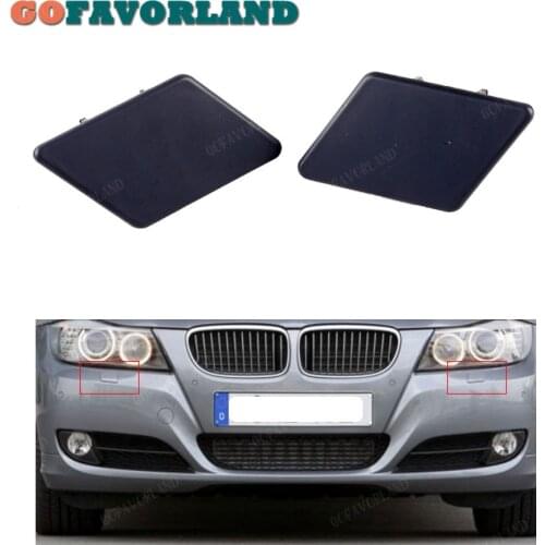Car Accessories Pair Front Bumper Headlight Washer Nozzle Cover Cap Unpainted LH Right For BMW E90 E91 320i 325i 330i 328i 2009