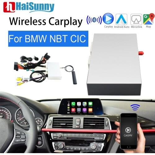 For BMW F30 328i Wireless Carplay CIC NBT MMI System Support Android Auto Interface MuItimedia Reverse Camera Decoder Car play