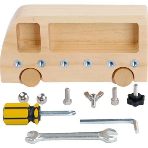 Montessori Educational Wooden Toys Screwing Driver Board Educational Toy Early Learning Workbench Busyboard Sensory Toys