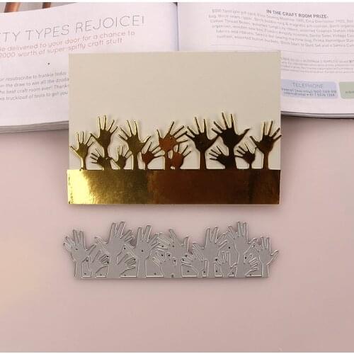 DUOFEN METAL CUTTING DIES hands up border for DIY papercraft projects Scrapbook Paper Album 2020 new