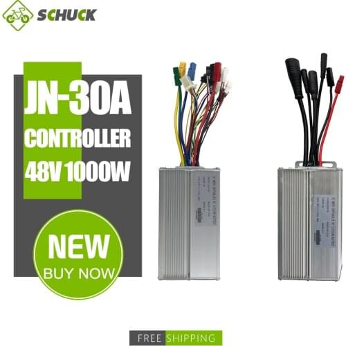 Elecrtic Bicycle JN-30A 36V 48V Controller for 12 Mosfet 750W-1000W Bike with Light SM Waterproof Plug For EBike Conversion Kit