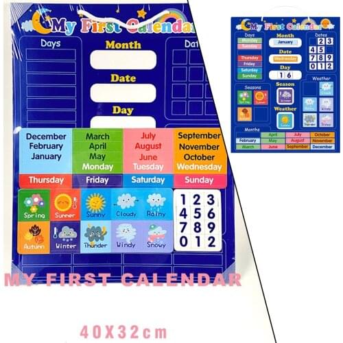 Circle Time Center Pocket Chart Educational Preschool Educational Pocket Chart Calendar Set Kids Educational Learning Toys