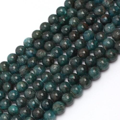 Round apatite GEM stone beads natural stone beads DIY loose beads for bracelet making strand 15" wholesale