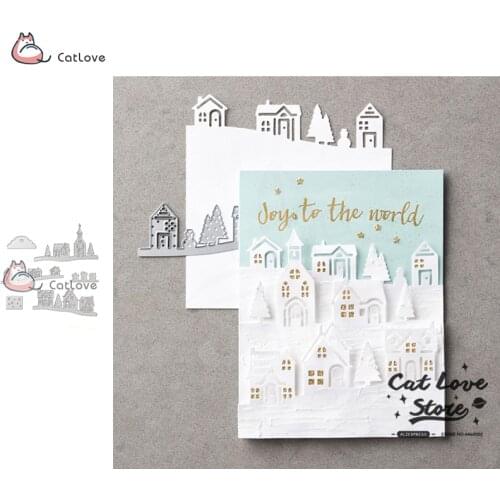 House Building Series Metal Cutting Dies Scrapbooking Stencil Die Cuts Card Making Decorative Craft Embossing New Dies For 2019