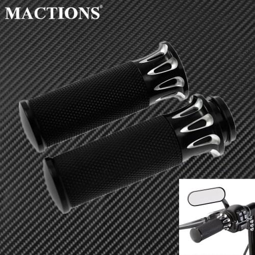 Motorcycle Electronic Handbar Hand Grips Black For Harley Softail Slim FLS Touring Road Electra Glide Dyna Road King Fat Boy