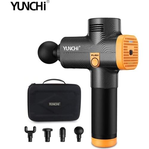 New Deep Tissue Massage Gun Rechargeable Electronic Muscle Massager 4 Replaceable Head 3 Level Exercising Muscle Pain Relief