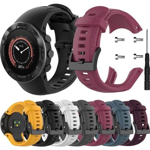 Official style Sports Silicone watch strap For Suunto 5 watchBand Smart watch Replacement Silicon Strap Wristband Accessories