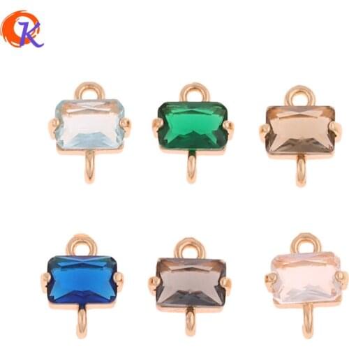 Cordial Design 100Pcs 8*11MM Jewelry Accessories/Crystal Earrings Connectors/DIY Parts/Jewelry Making/Hand Made/Earring Findings