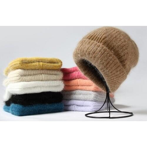 VISROVER 10 Colors Unisex Rabbit fur Woman Winter Hat High Quality Soft Autumn Best Matched Woman Warm Skullies Beanie Gift